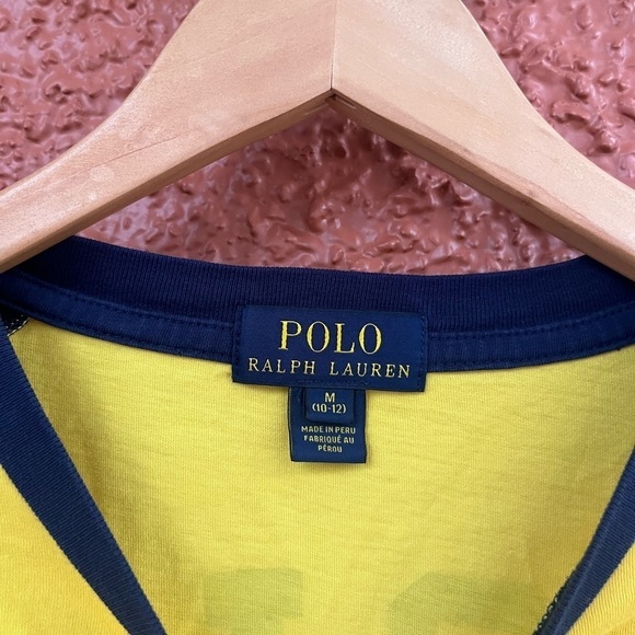 POLO RALPH LAUREN Boys Medium Long Sleeve PONY Logo 3 Crew Neck T Shirt - Picture 2 of 5